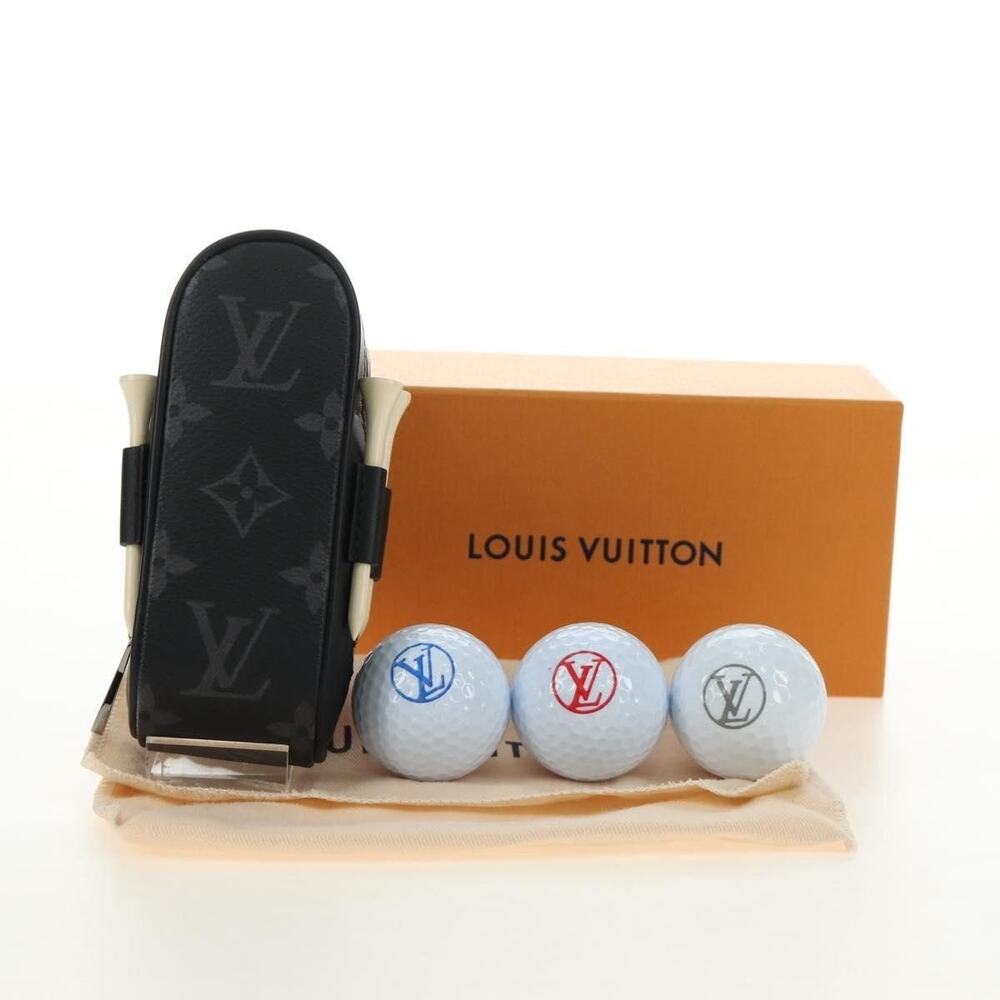Louis Vuitton Monogram Eclipse Set Golf Andrews Bag Charm Black